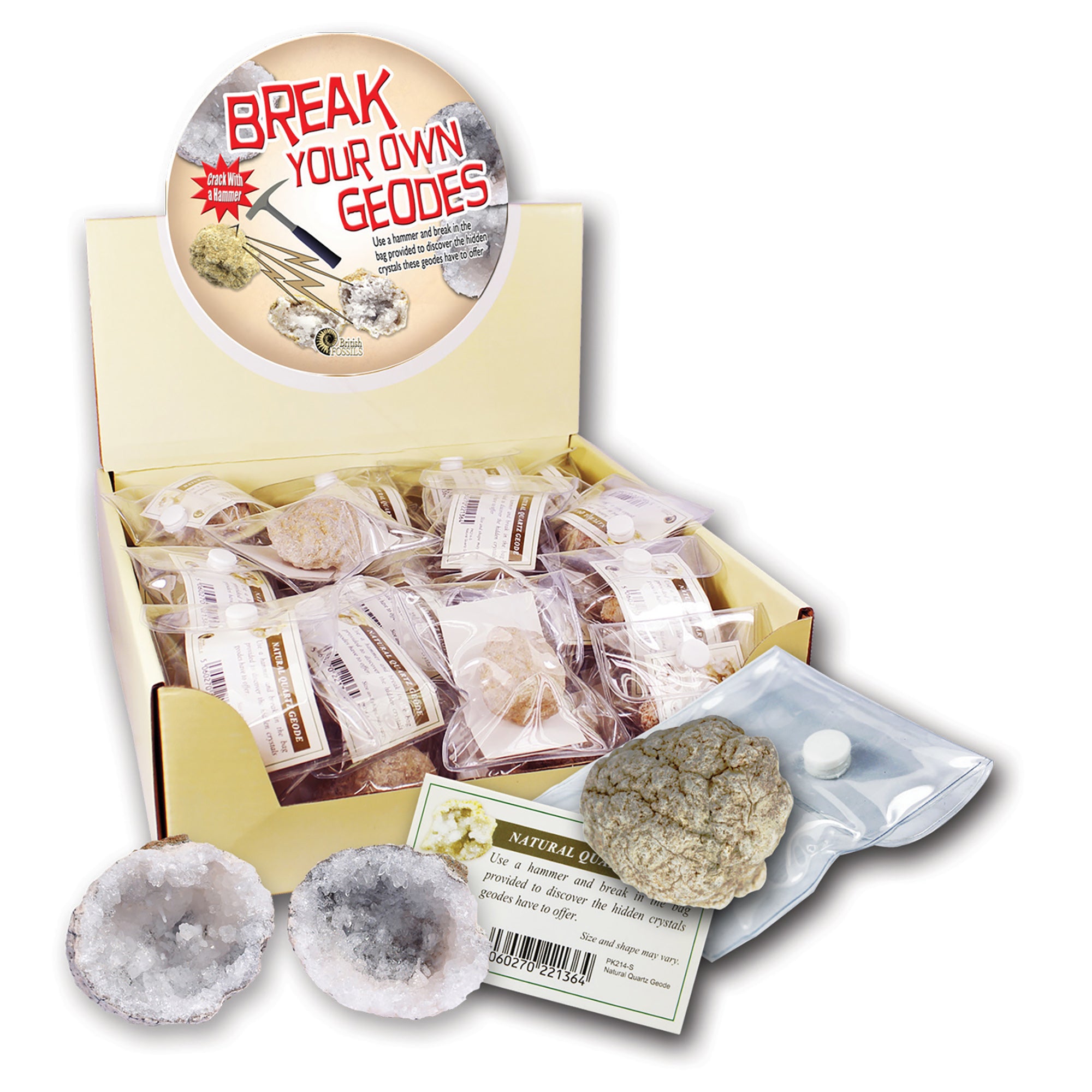 Break Your Own Geode Rock - Set of 3