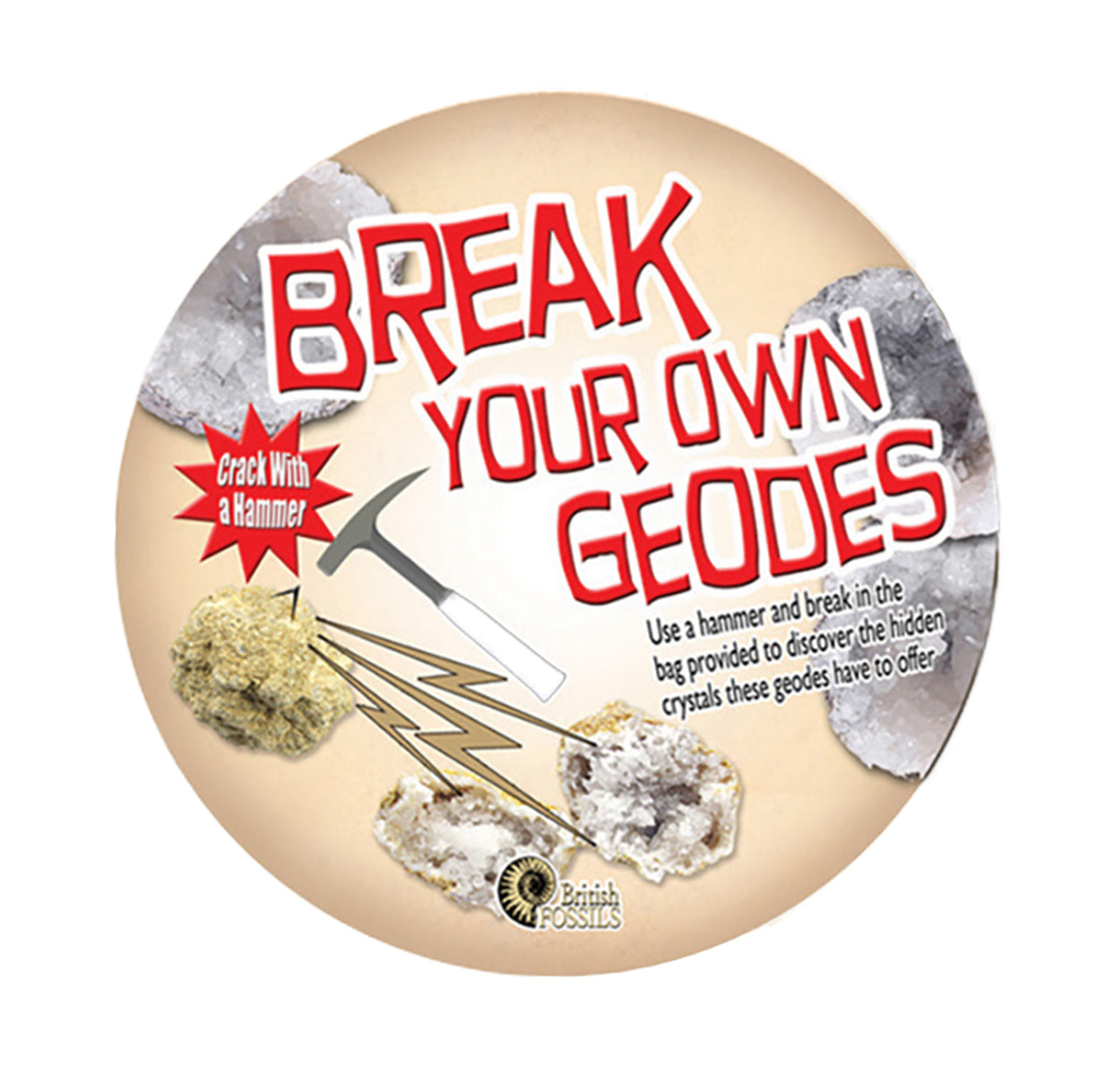 Break Your Own Geode Rock - Set of 3