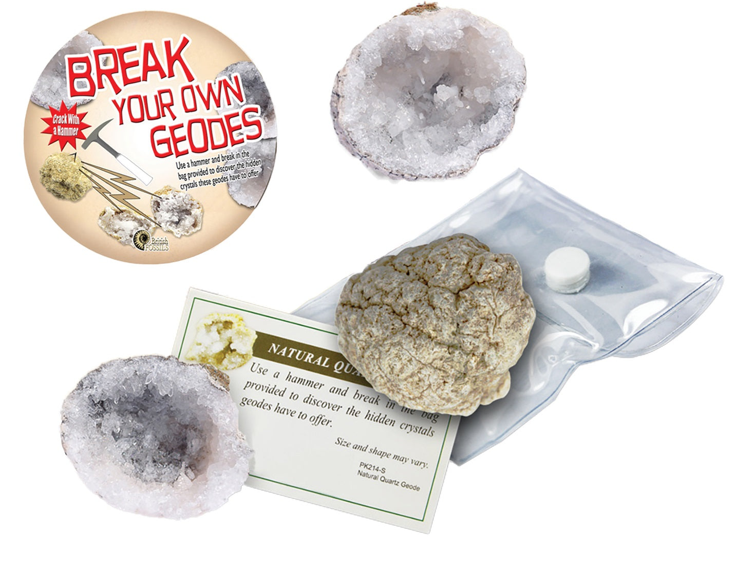 Break Your Own Geode Rock - Set of 3