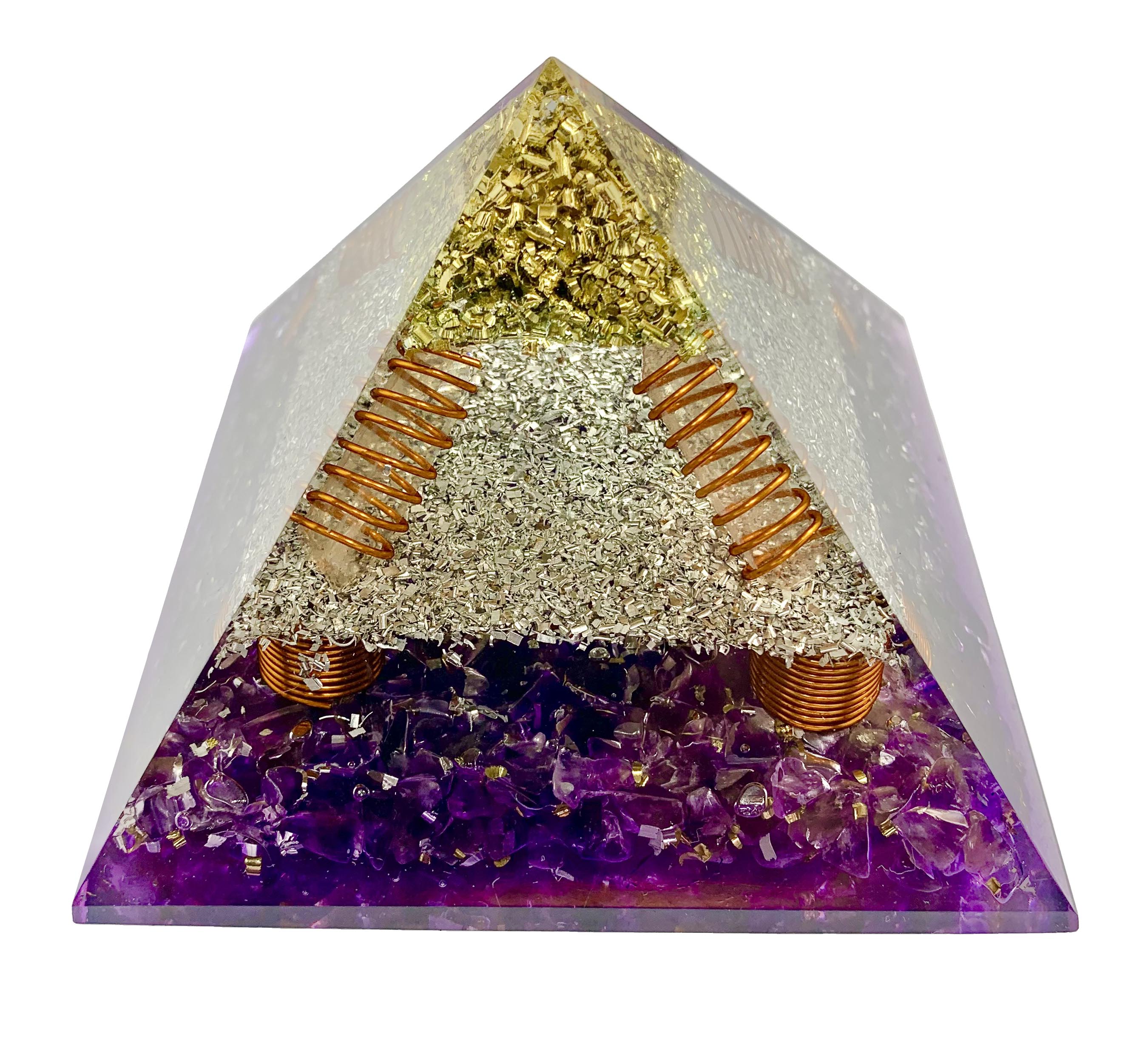 Amethyst Orgonite Purple Rain Pyramid