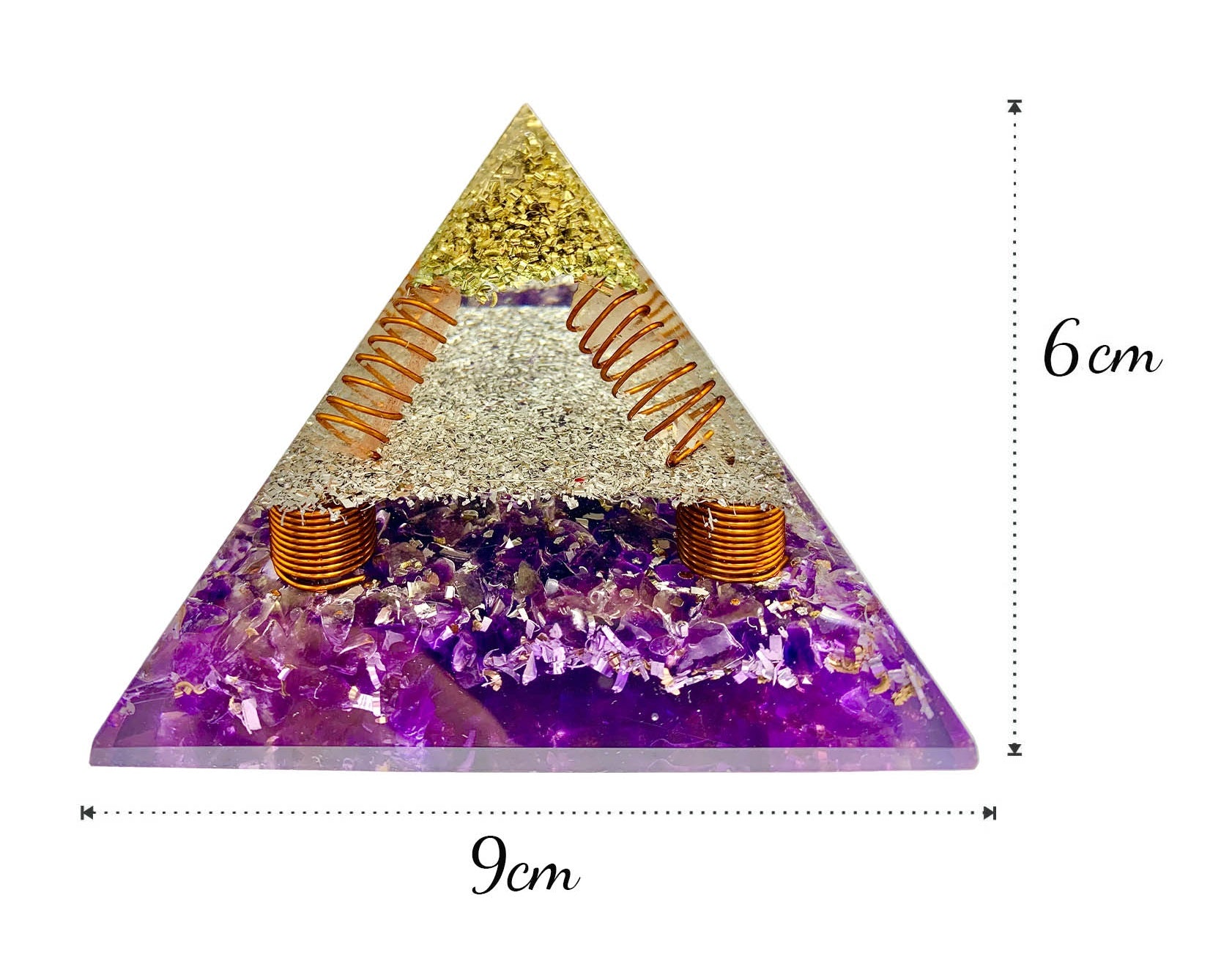 Amethyst Orgonite Purple Rain Pyramid