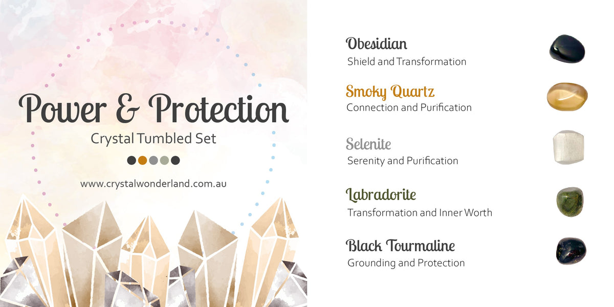 Power & Protection Crystal Tumbled Gift Set – Crystal Wonderland