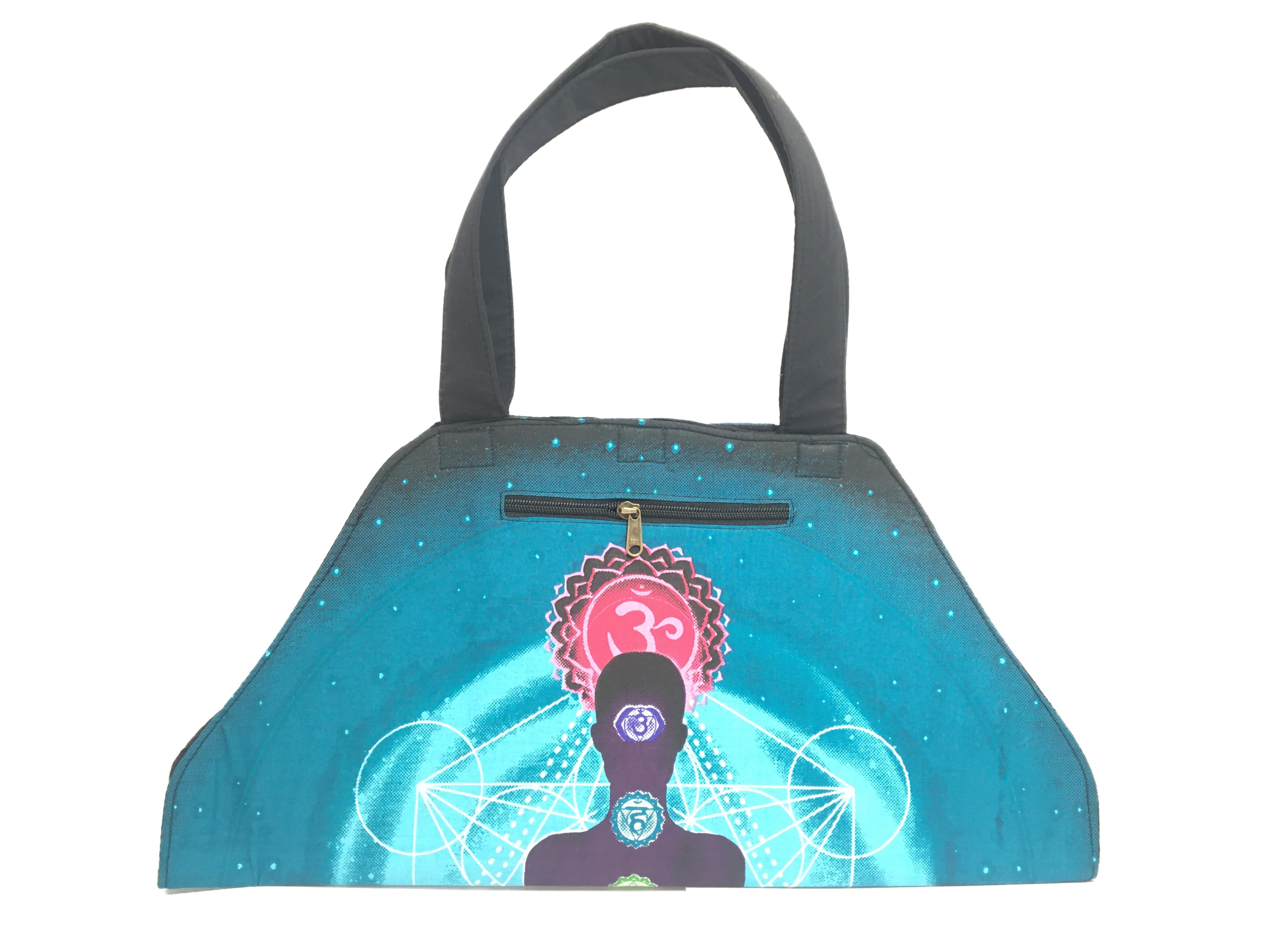 Yoga Shoulder Bag Mat Carrrier Chakra Meditation Turquoise