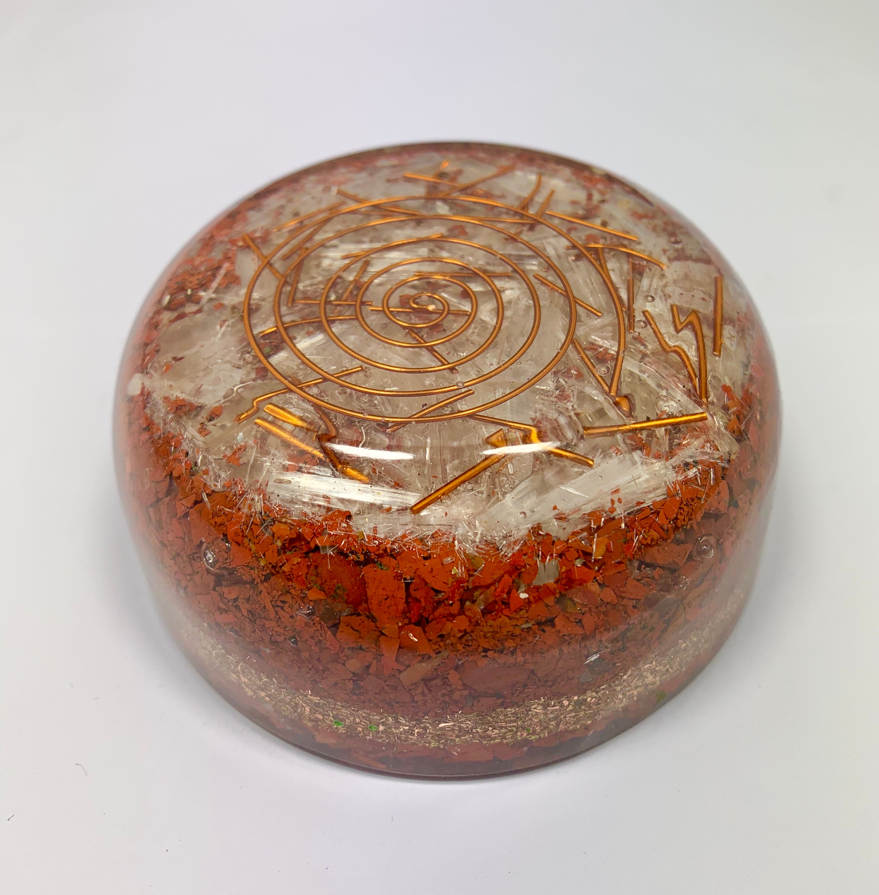 Red Jasper Orgonite Tower Buster Dome