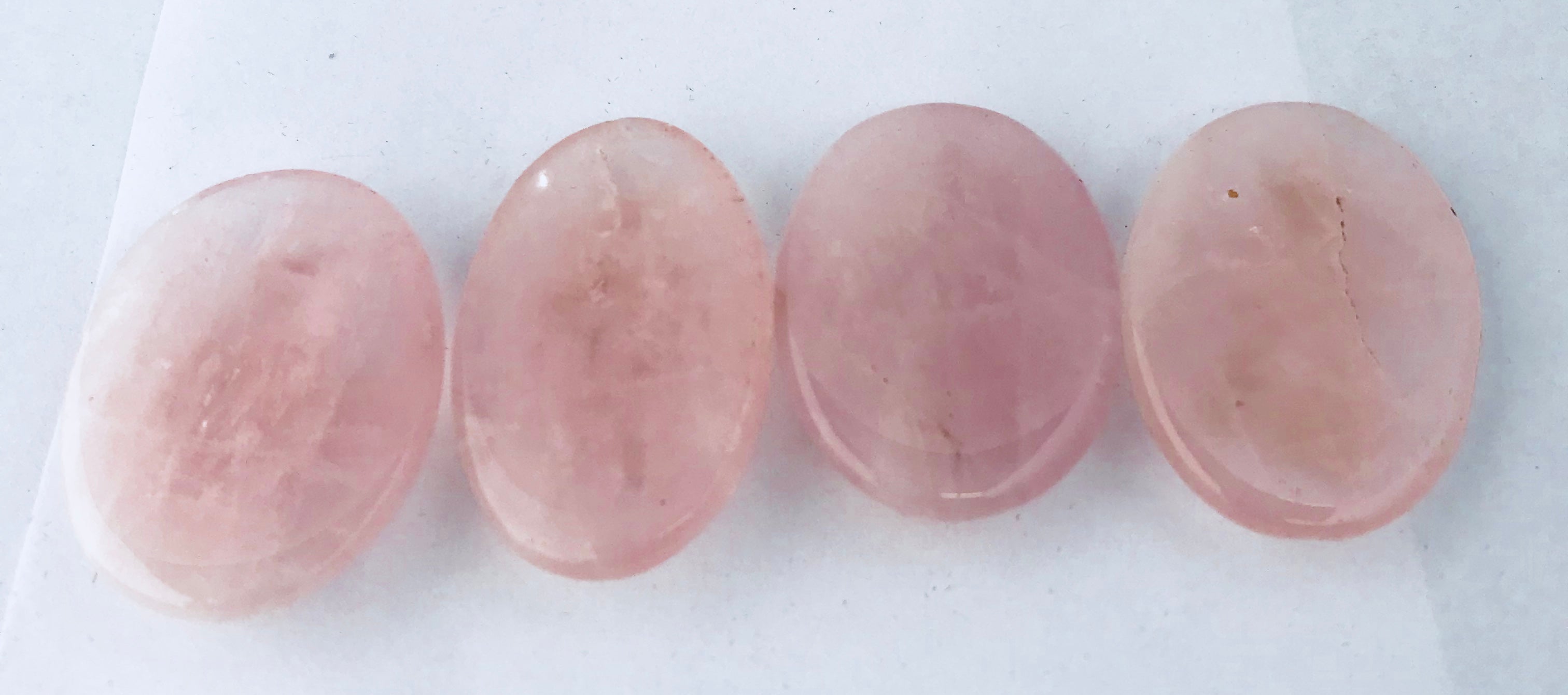 Reiki Master Symbols Set Rose Quartz Crystal 4 Stones