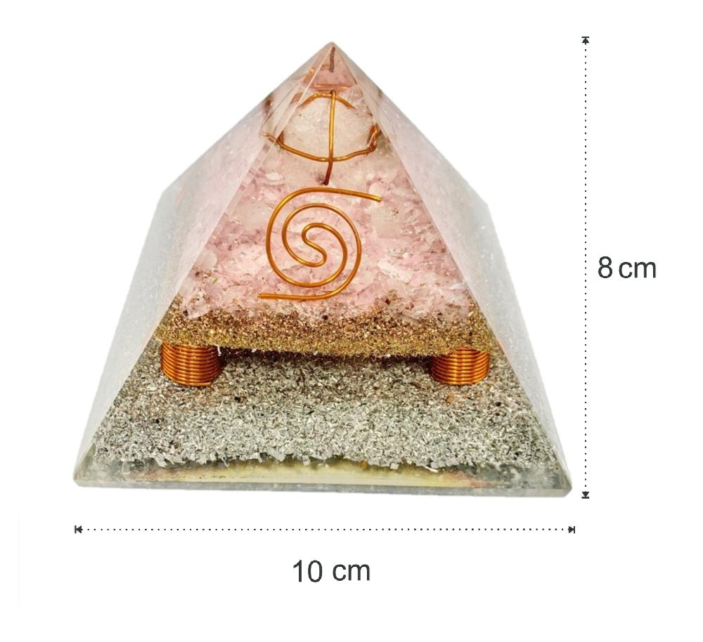 Rose Quartz Orgonite Merkabah Pyramid