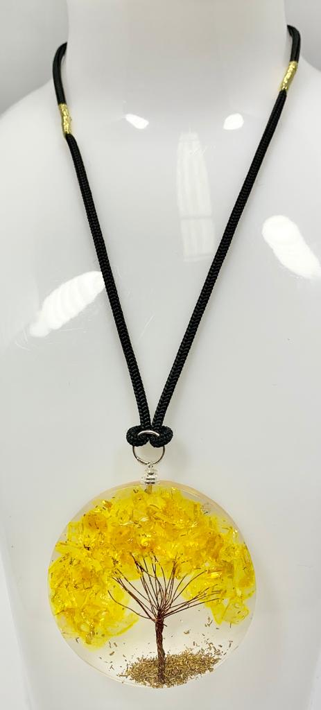 Citrine Tree of Life Pendant Round