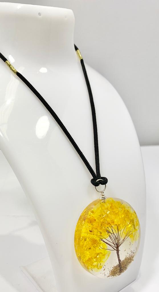 Citrine Tree of Life Pendant Round