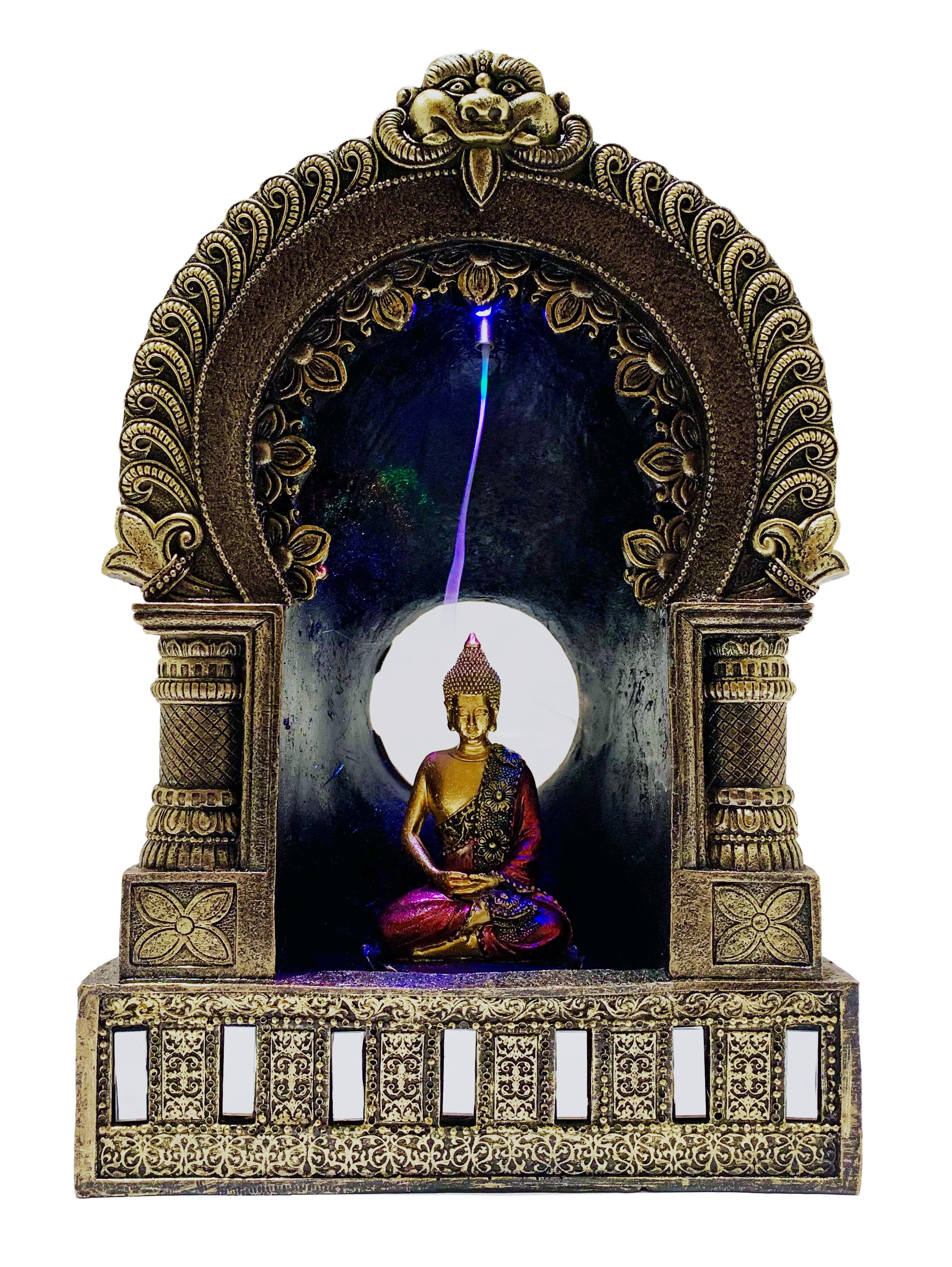 Buddha's Cave Backflow Cone Incense Burner with LED Light