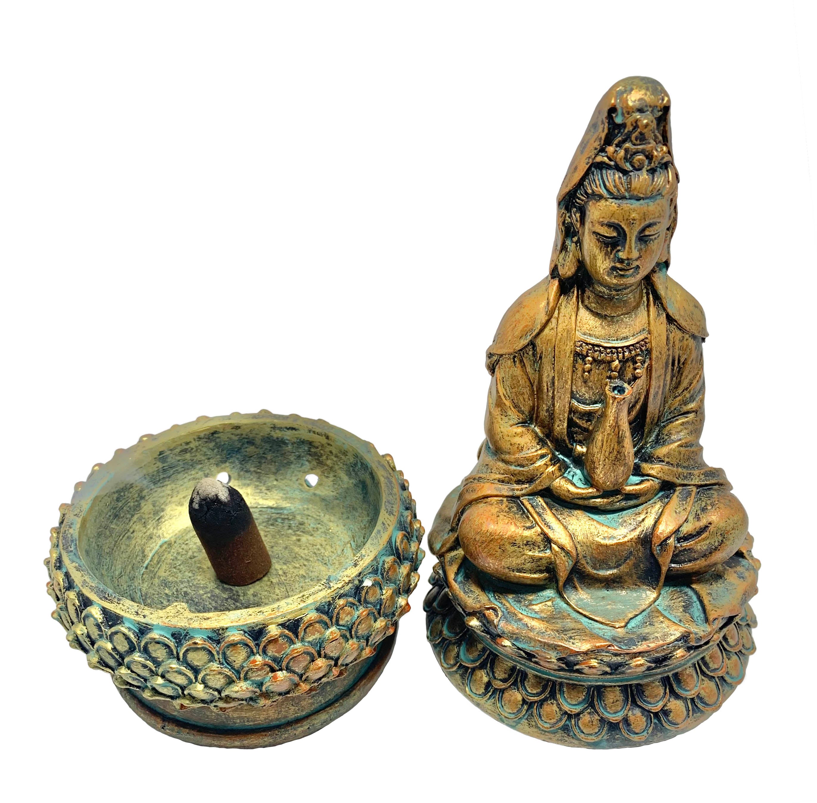 Kwan Yin Incense Cone Burner