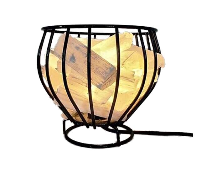 Selenite Crystal Cage Lamp