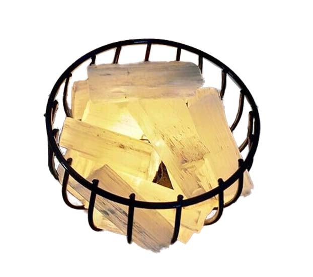 Selenite Crystal Cage Lamp