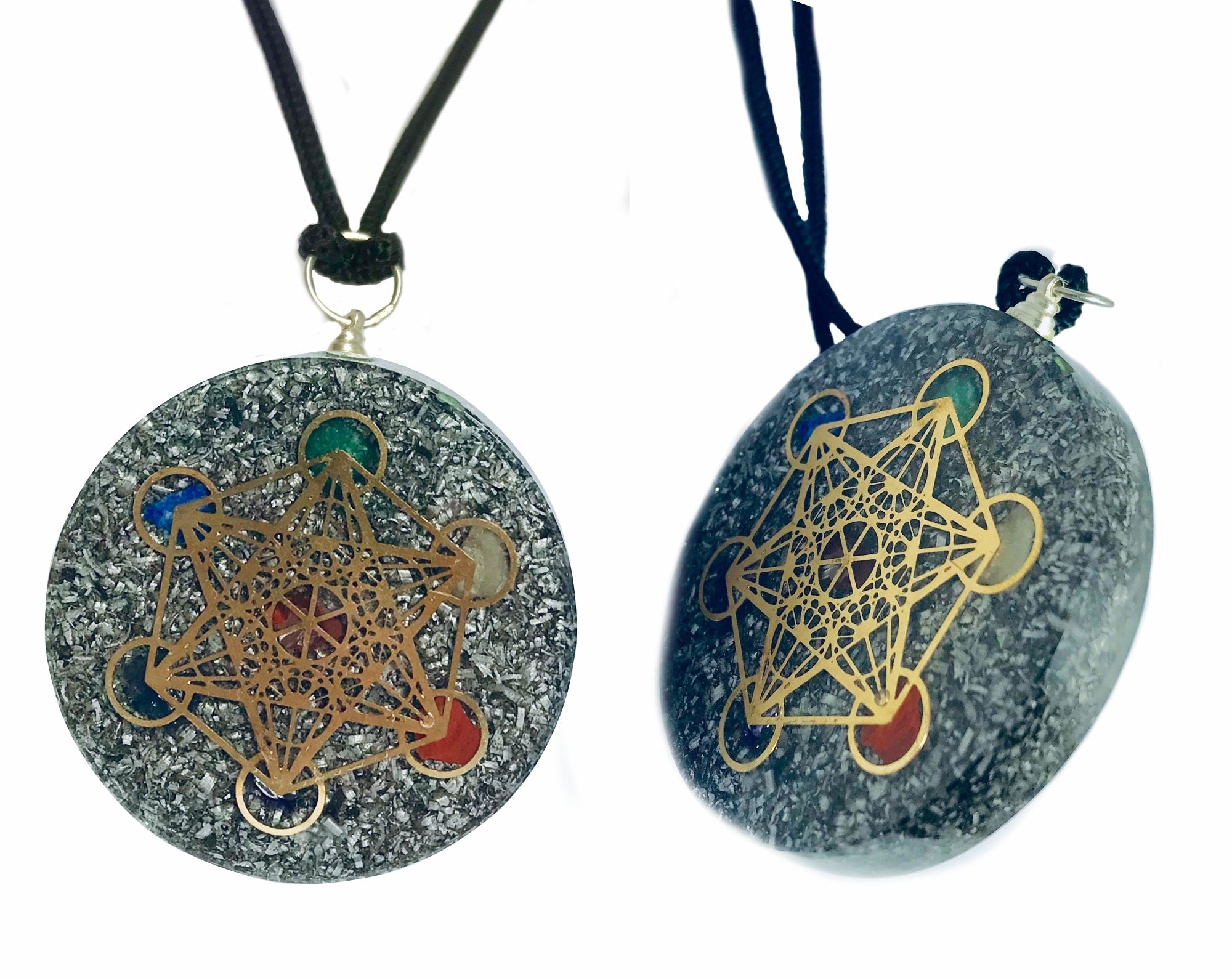 Aluminium Metatron Cube Sacred Geometry Pendant