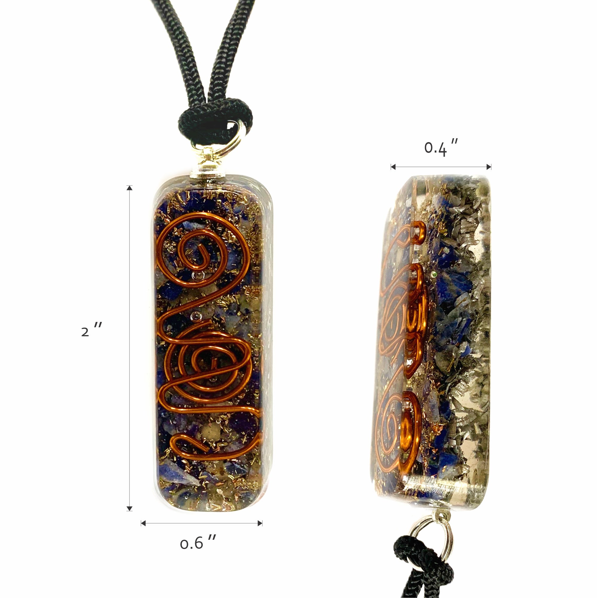 Sodalite Necklace Orgonite Pendant Adjustable Cord