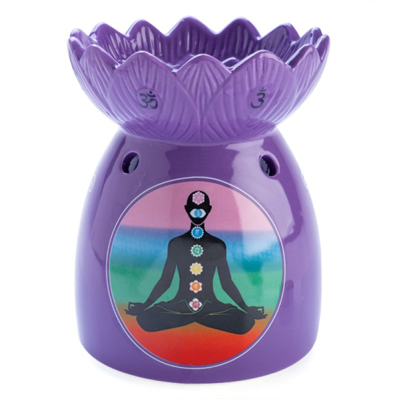 Chakra Oil Burner Ceramic Wax Melts Tealight Candles Holder