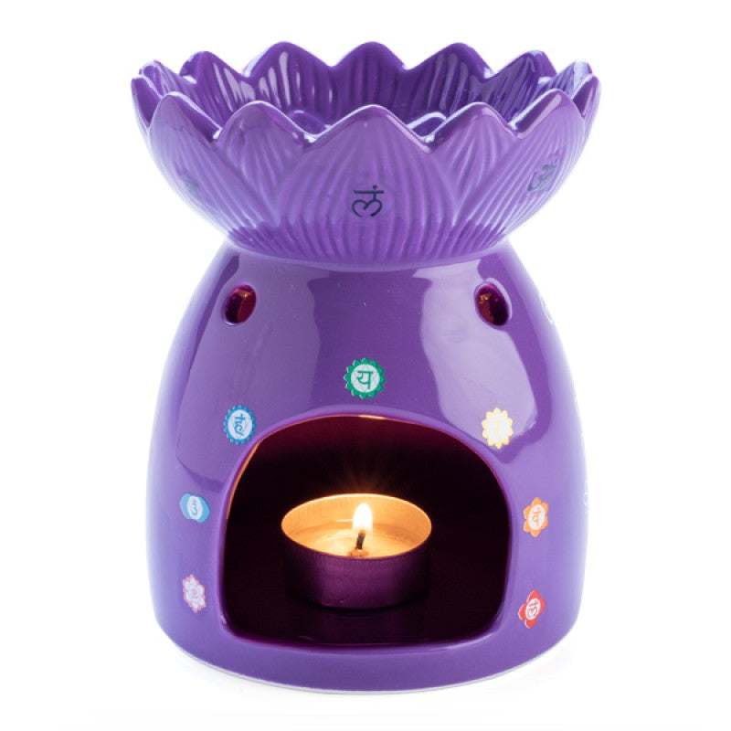 Chakra Oil Burner Ceramic Wax Melts Tealight Candles Holder