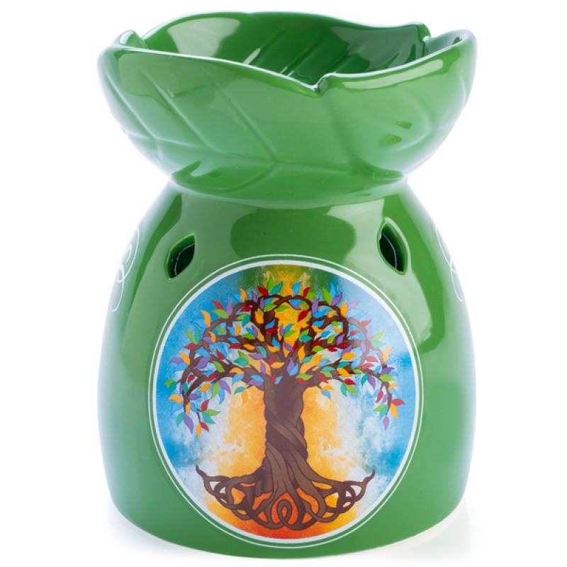 Tree of Life Oil Burner Ceramic Wax Melts Tealight Candles Holder