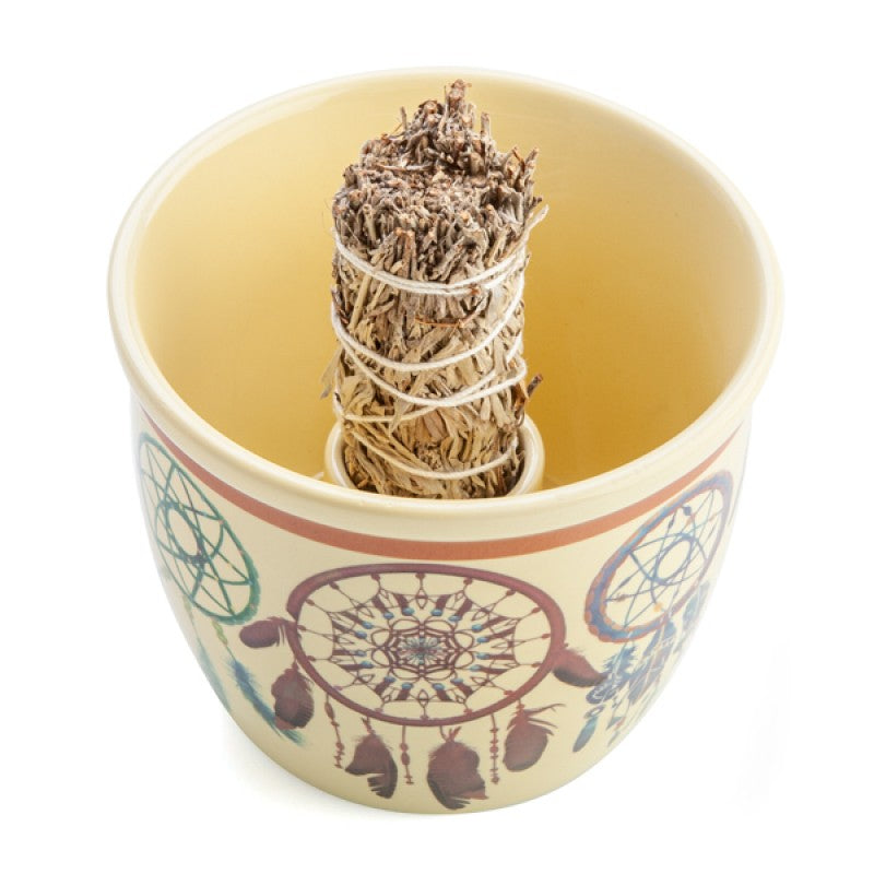Wild Scents Dreamcatcher Ceramic Smudge Bowl Incense Burner