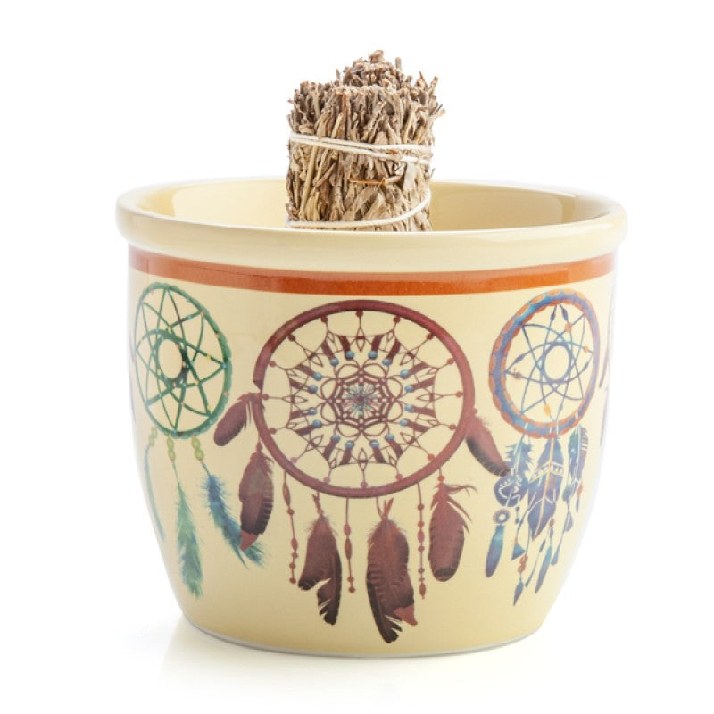 Wild Scents Dreamcatcher Ceramic Smudge Bowl Incense Burner