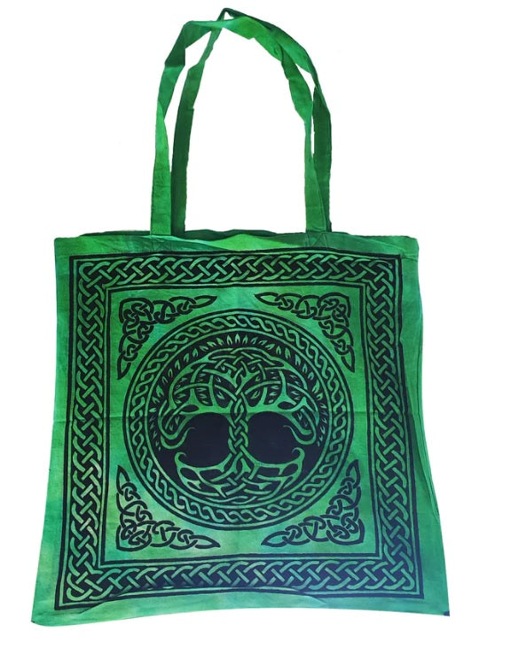 Tote Bag Tree of Life Yoga Pilates Green & Black