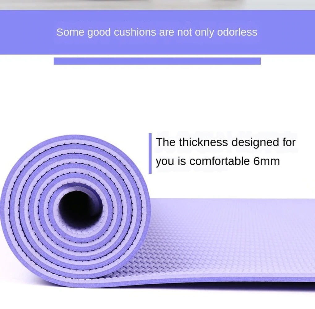 TPE Yoga Mat Non-Slip 183x61x0.6cm