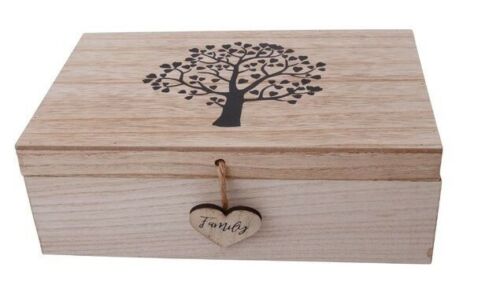 Tea Box Tree of Life Engraved Wooden