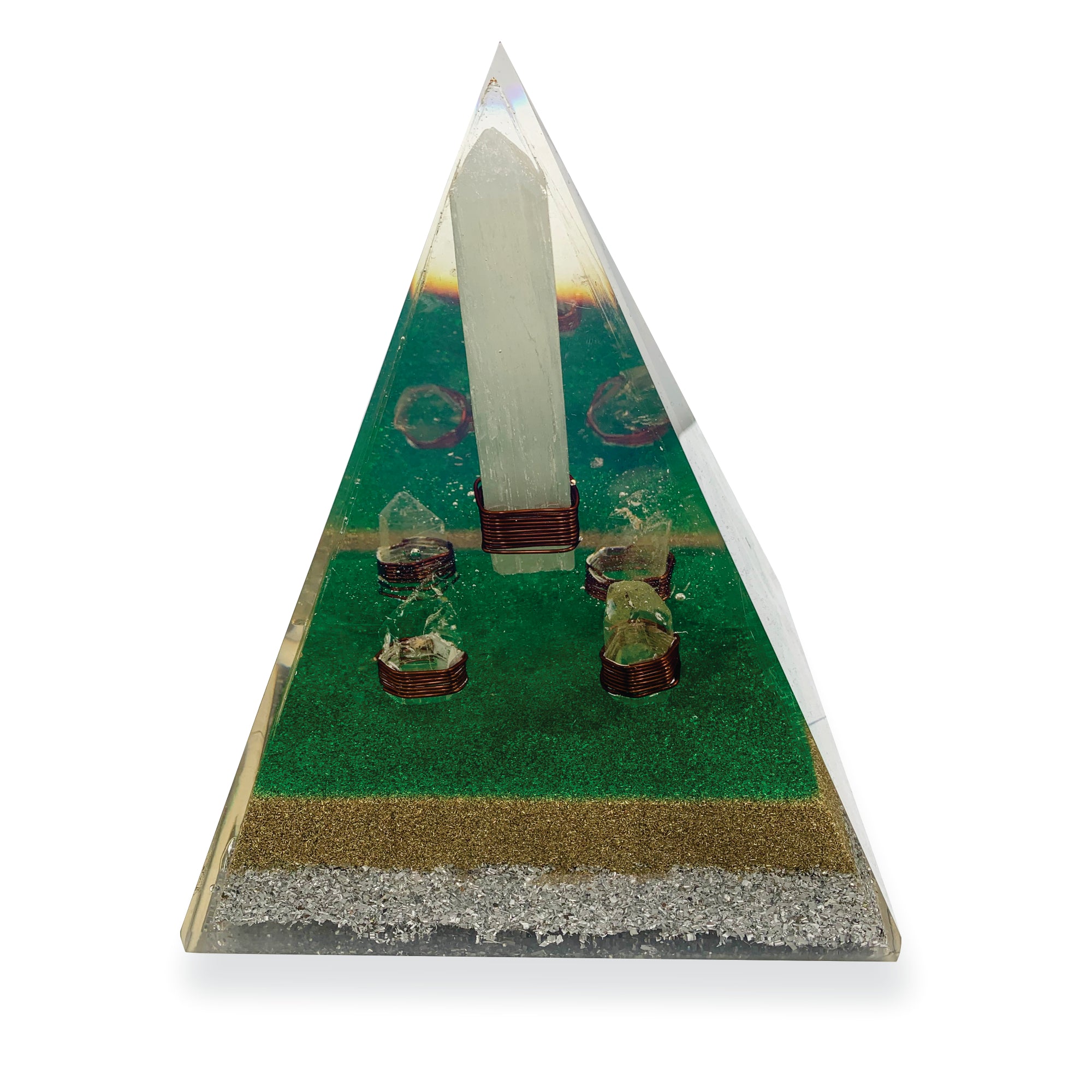 Tesla Tower Selenite Energy Generator Mega Orgonite Pyramid