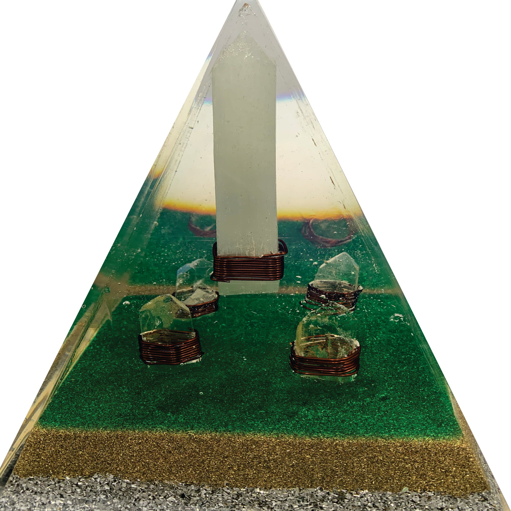 Tesla Tower Selenite Energy Generator Mega Orgonite Pyramid