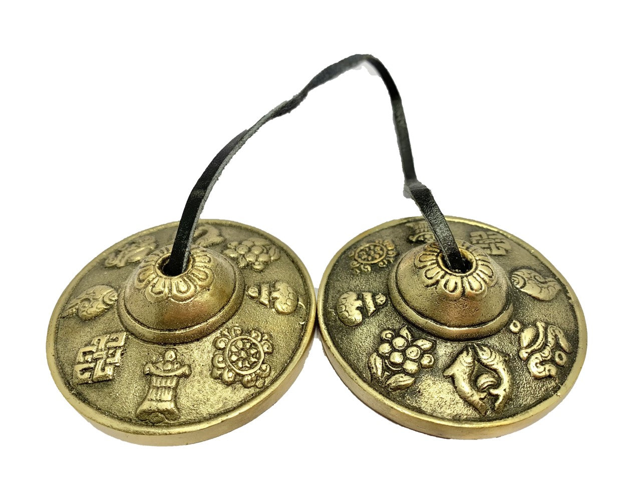 Auspicious Buddhism Symbols Brass Tingsha Cymbal Bell