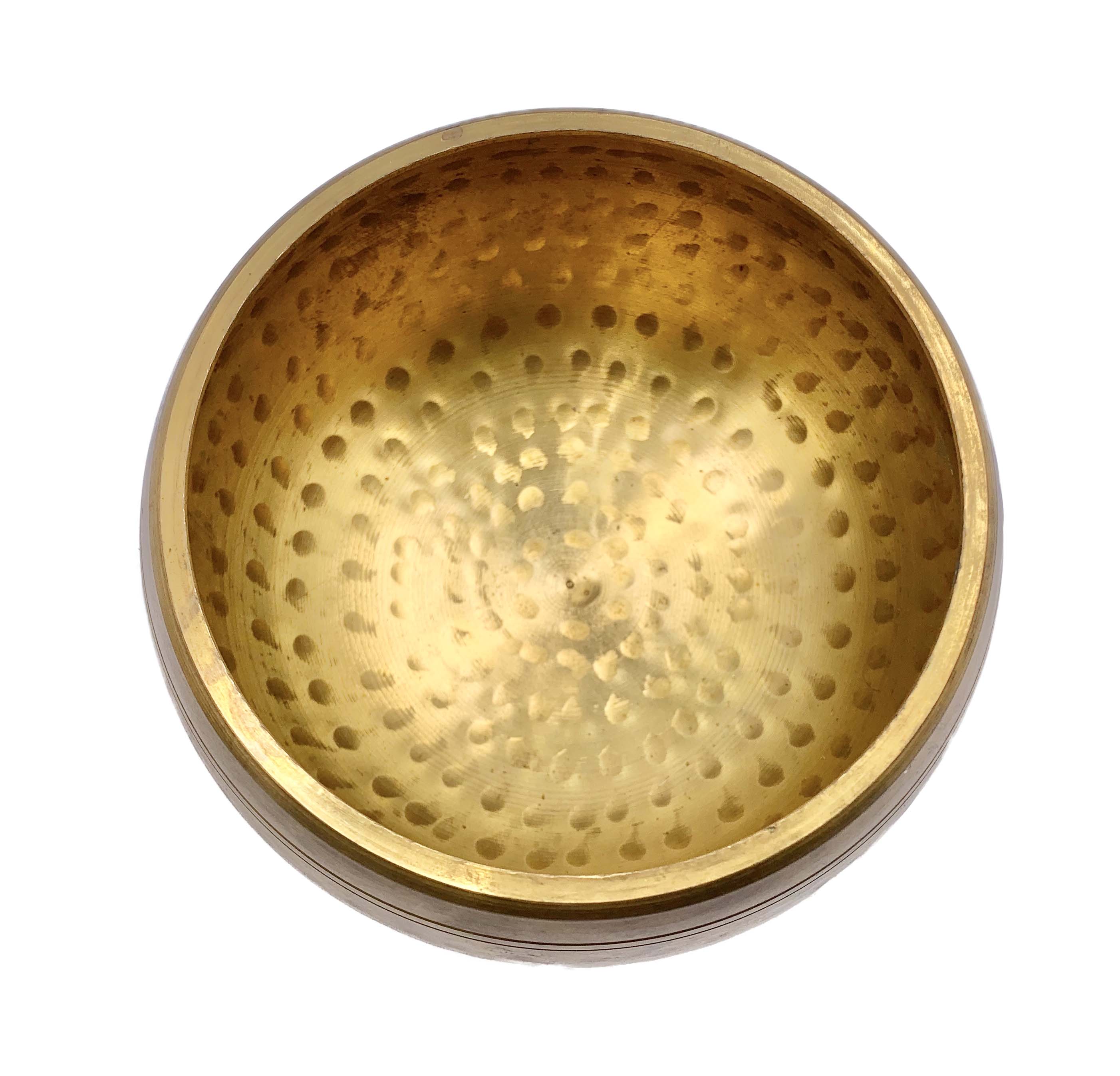 Tibetan Singing Bowl Hand Beaten Hammered Brass 15cm