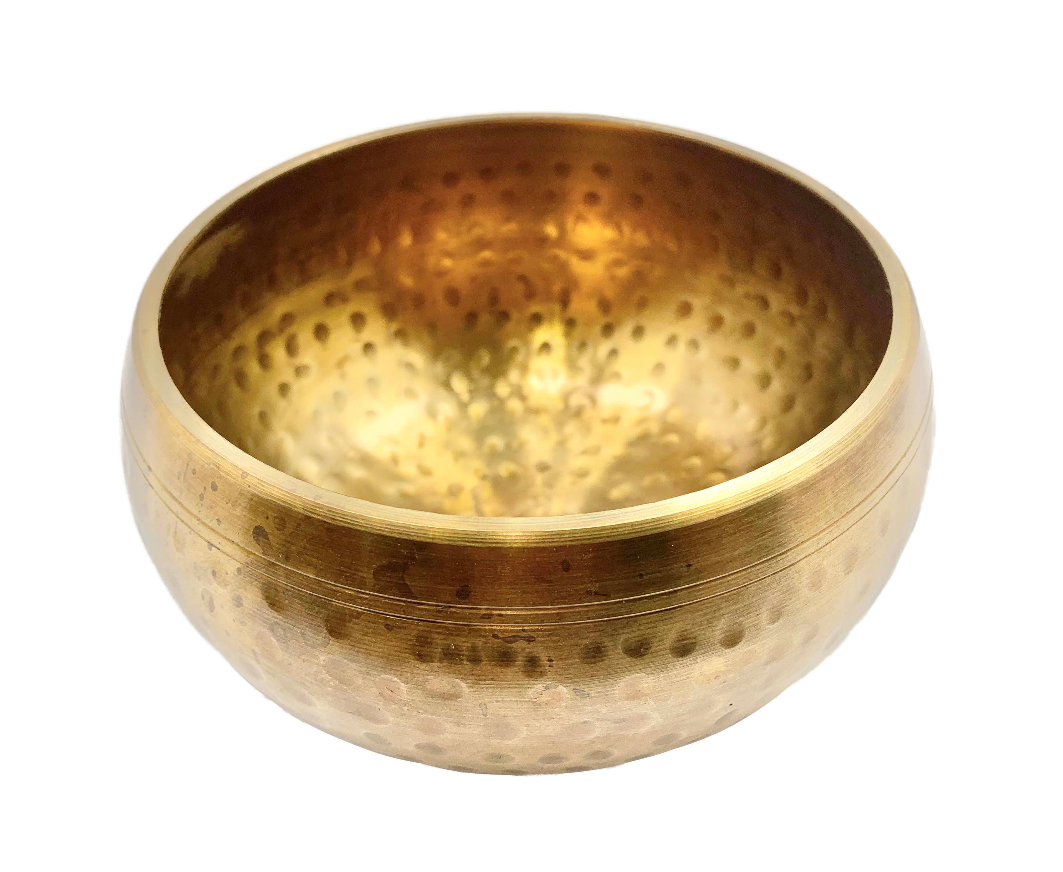Tibetan Singing Bowl Hand Beaten Hammered Brass 15cm