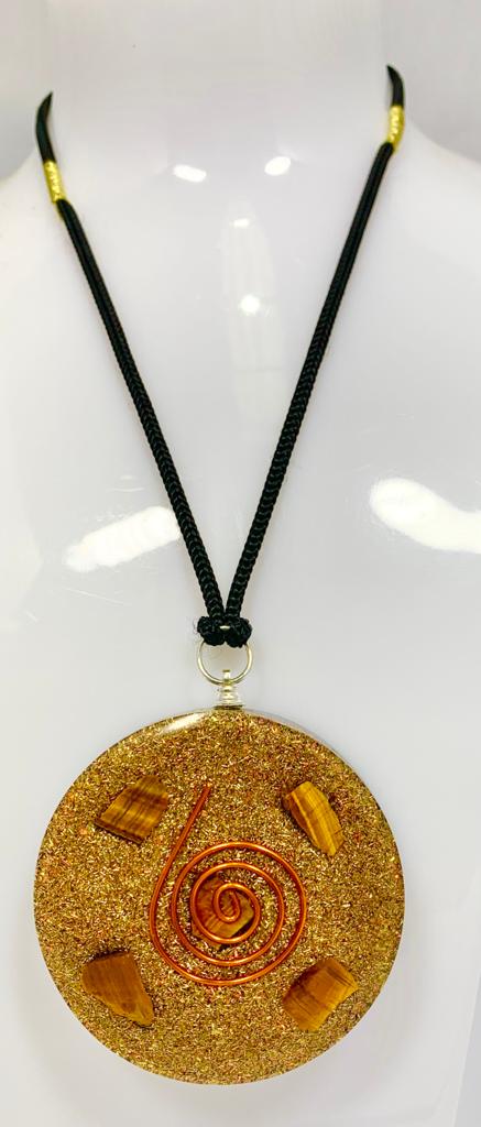 Tiger Eye Double Side Orgonite Pendant