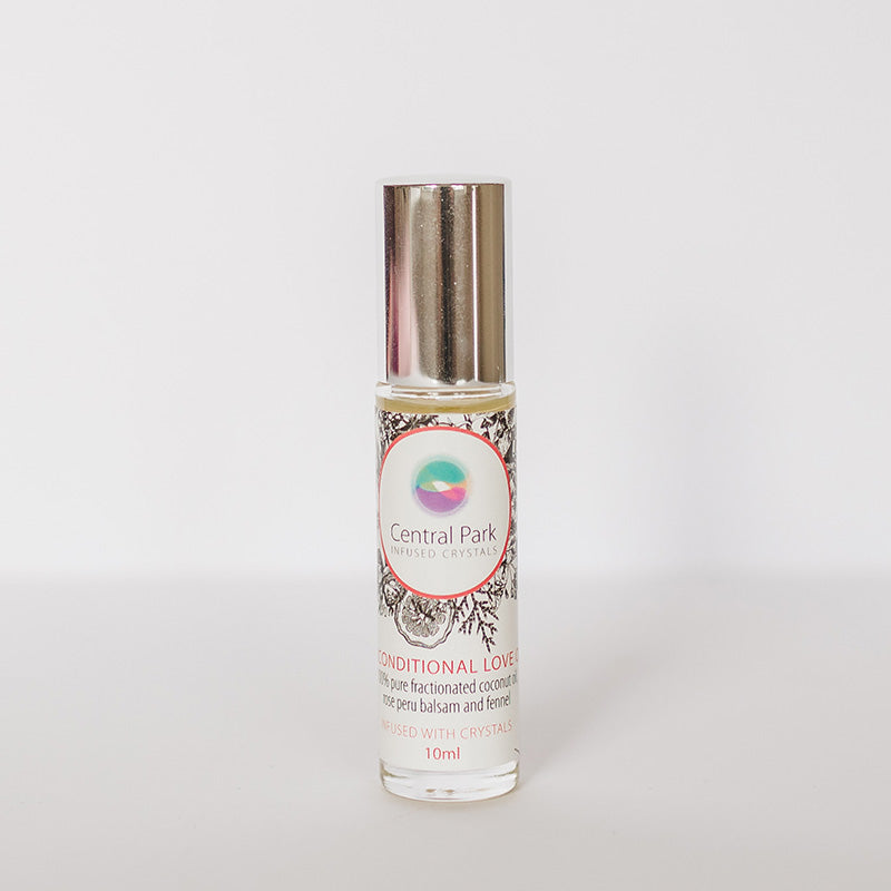 Central Park Infused Crystals Unconditional Love Roll On Essential Oil Mix Reiki Rose Quartz 10ml