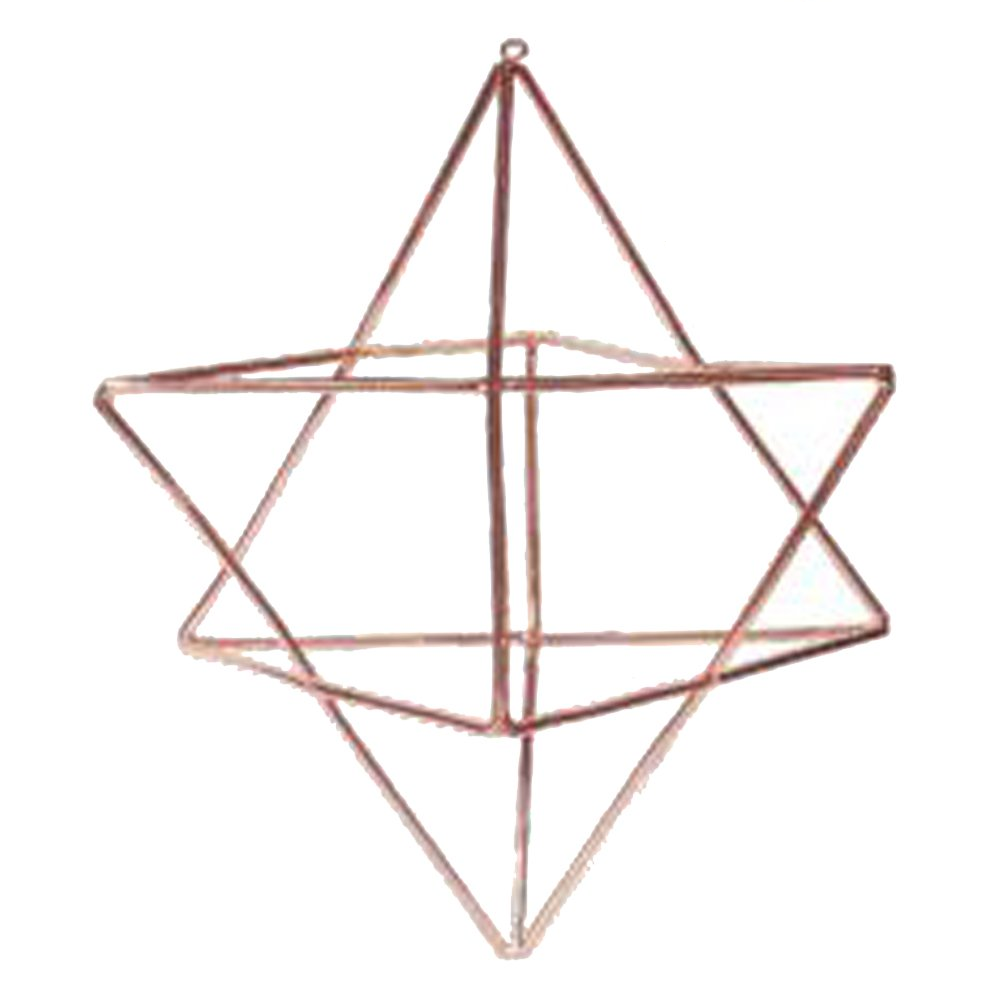 Copper Hanging Merkaba Decor Healing Meditation 15cm