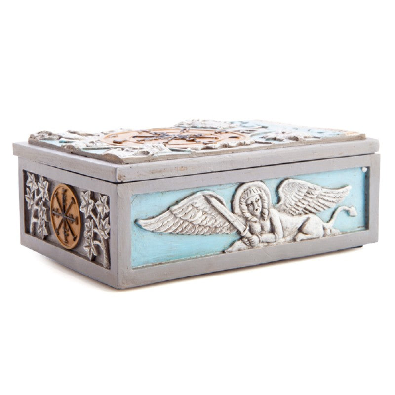 Wheel Of Fortune Wooden Box Jewelry Tarot Cards