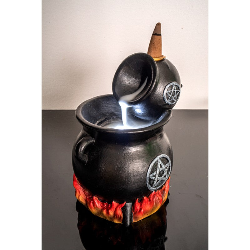 Witches' Cauldrons with LED Flames Backflow Burner