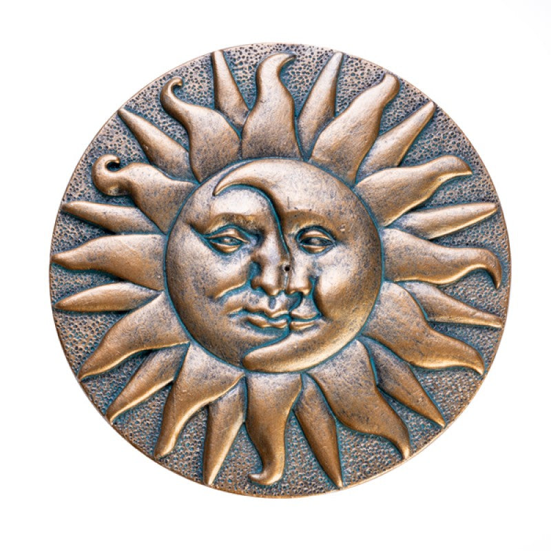 Gold Sun & Moon Incense Stick Cone Burner Flat Holder