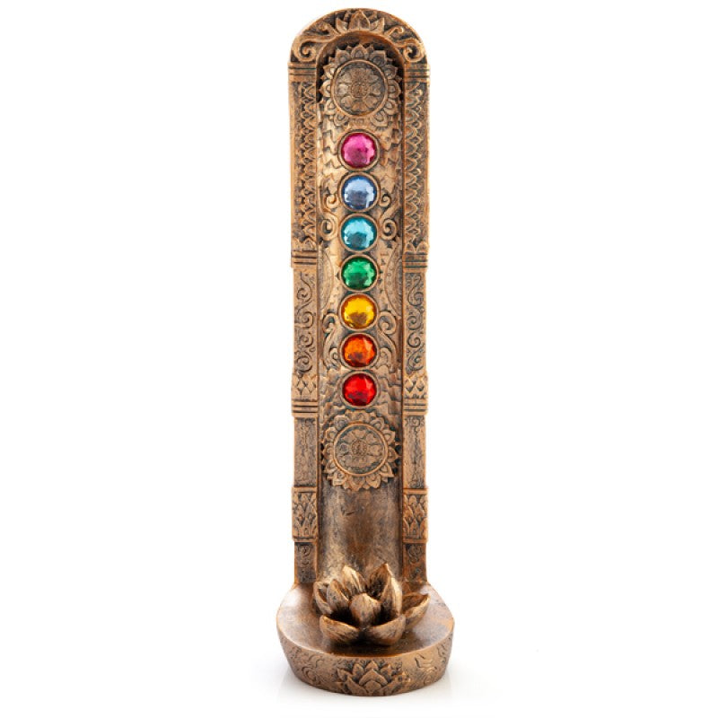 Copper Chakra Lotus Incense Burner Stick Holder