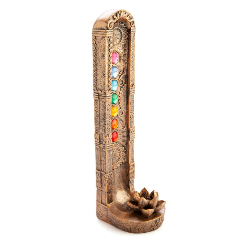 Copper Chakra Lotus Incense Burner Stick Holder