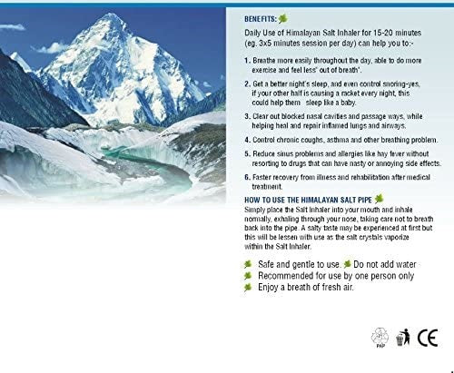 Himalayan Salt Inhaler + 125g Pure Food Grade Himalayan Salt