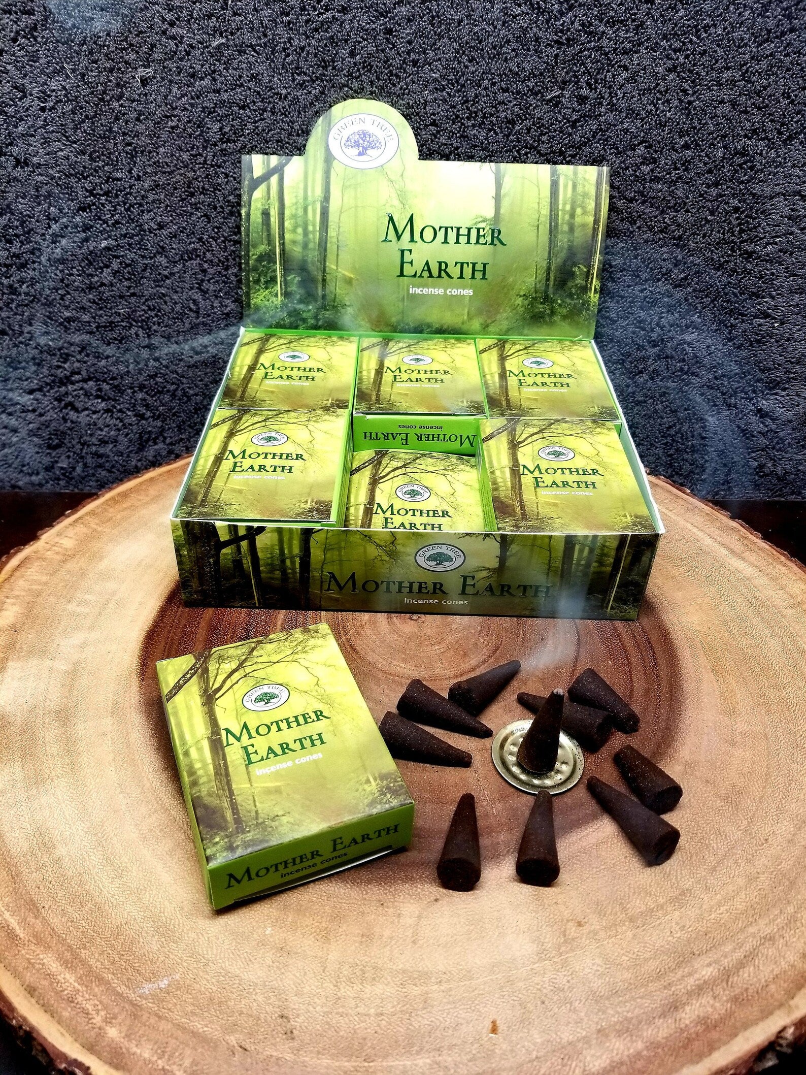 120x Green Tree Mother Earth Incense Cones