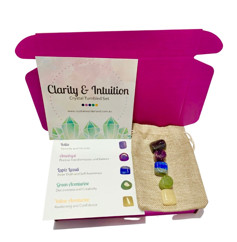 Clarity & Intuition Crystal Tumbled Gift Set