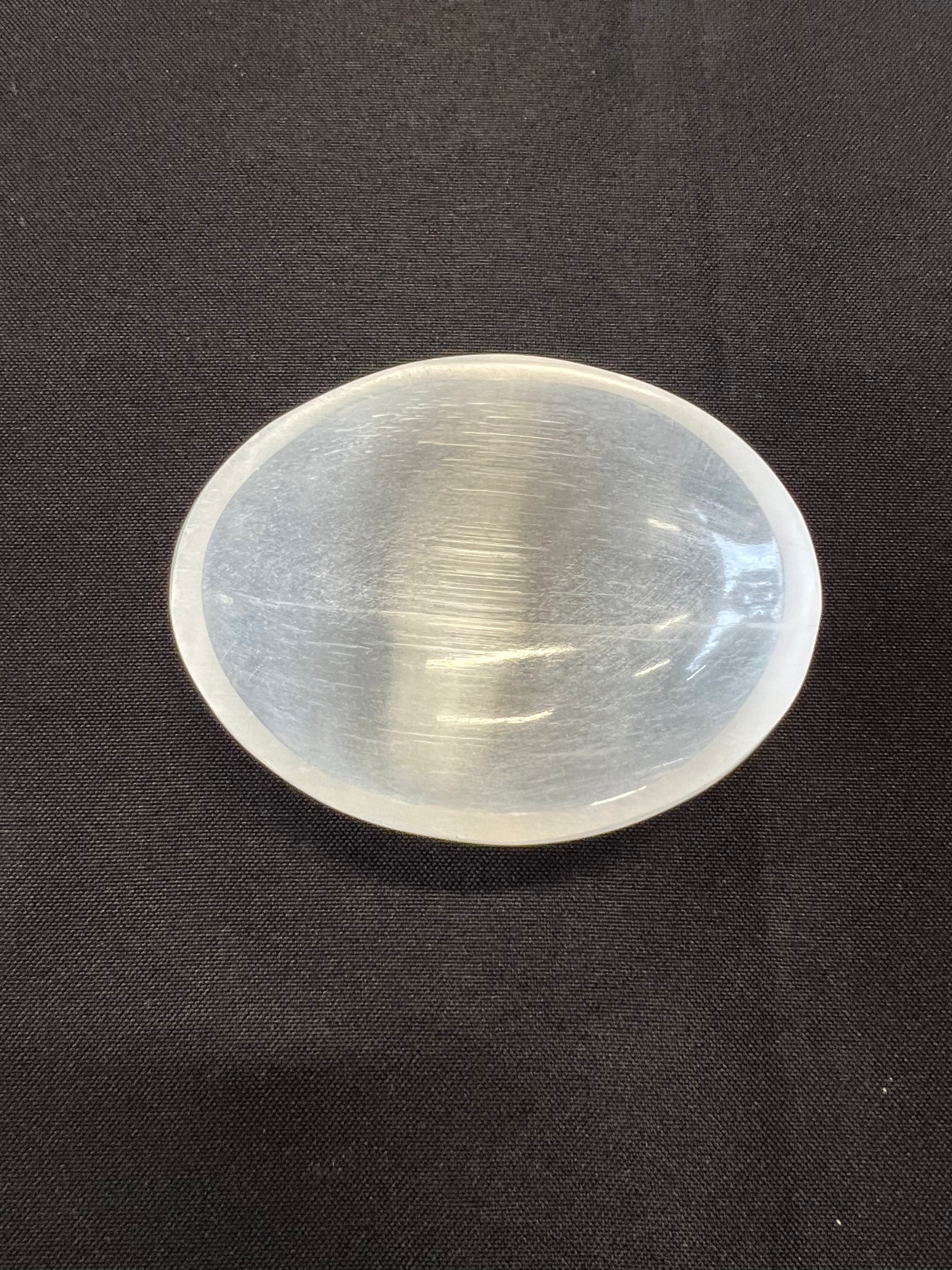 Oval Selenite Charging Display Bowl Crystals Jewelry Dish Holder 9cm