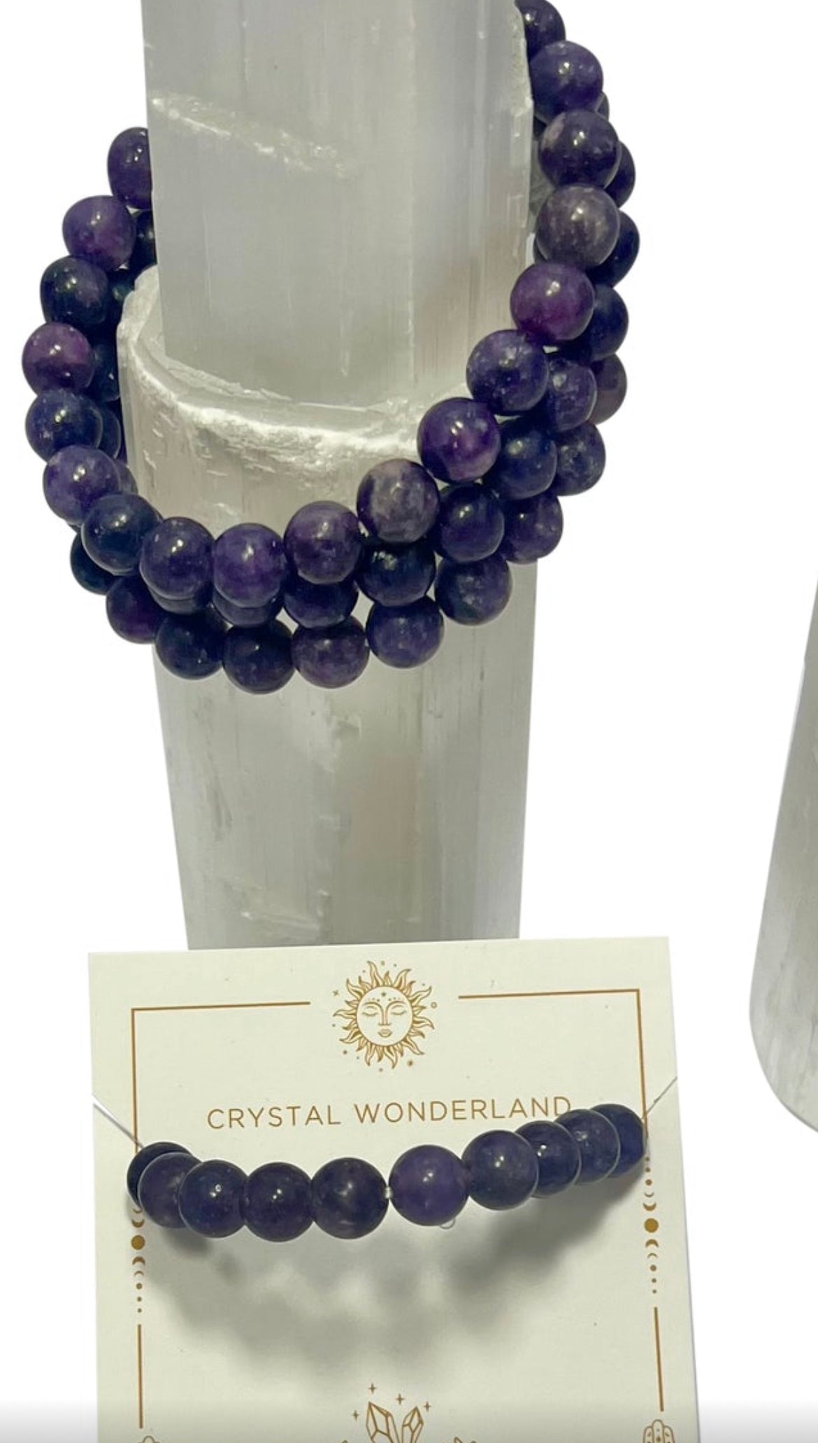 Lepitolite Crystal Beads Bracelet - 8mm