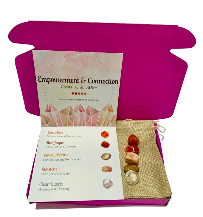 Empowerment & Connection Crystal Tumbled Gift Set