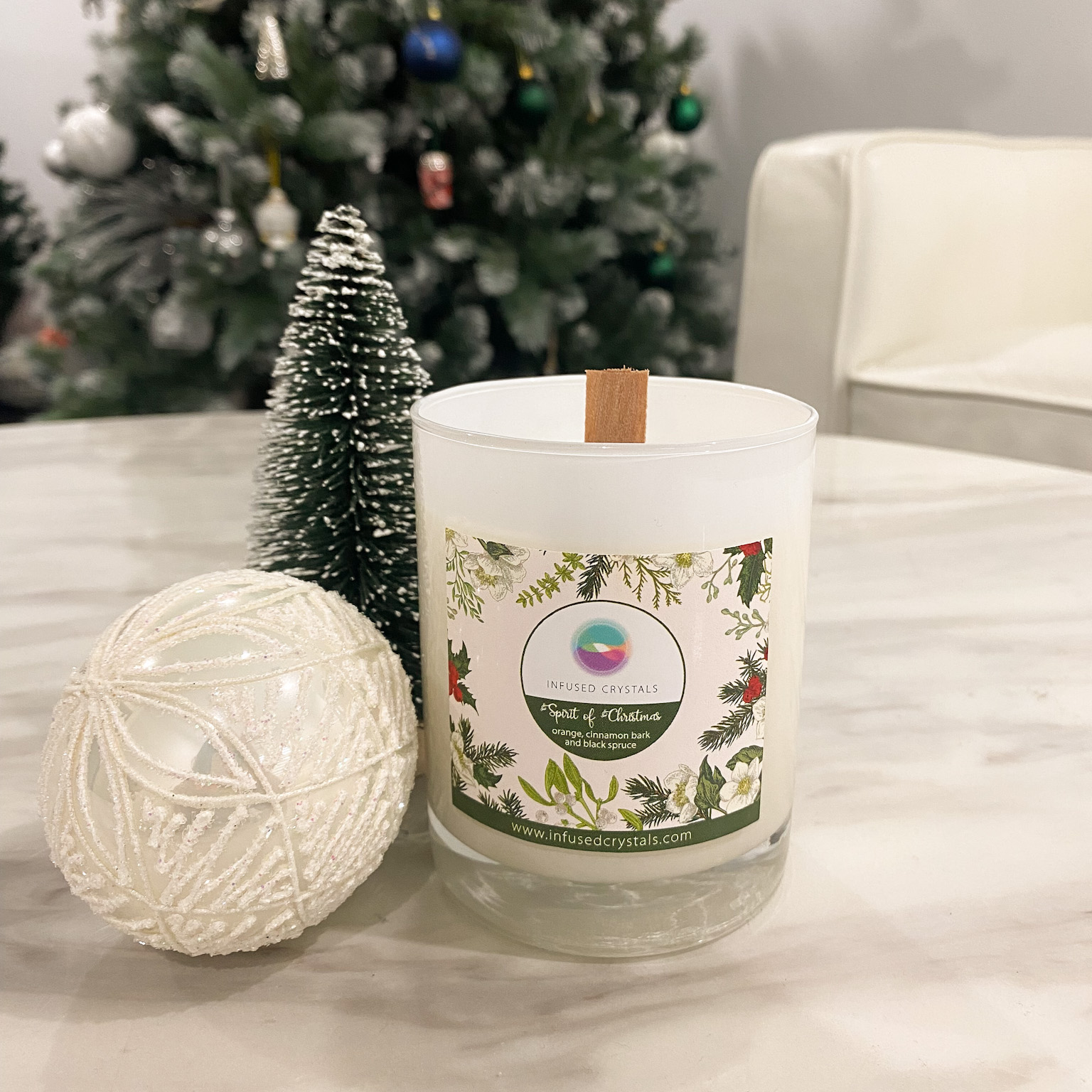 Premium Christmas Crystal Candle