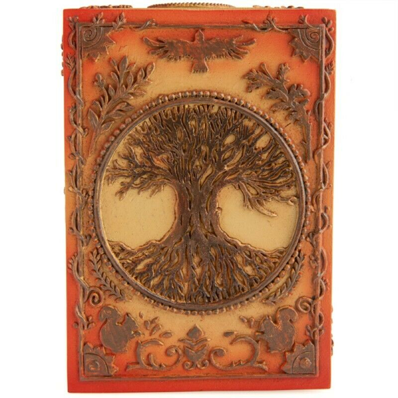 Tree of Life Wooden Box Jewelry Tarot Cards Stones Crystal