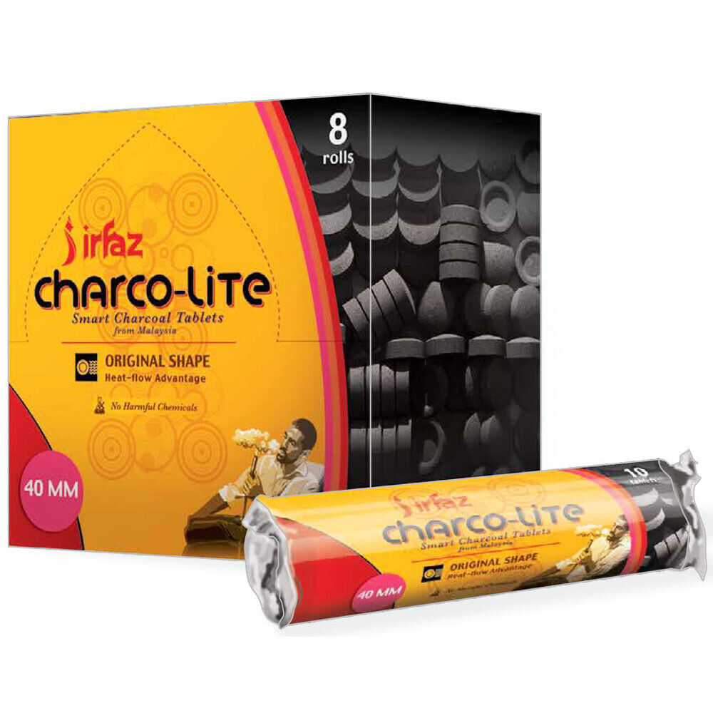 8 Rolls Charcoal Tablets Smart Original Shape Heat Flow No Chemicals 40mm