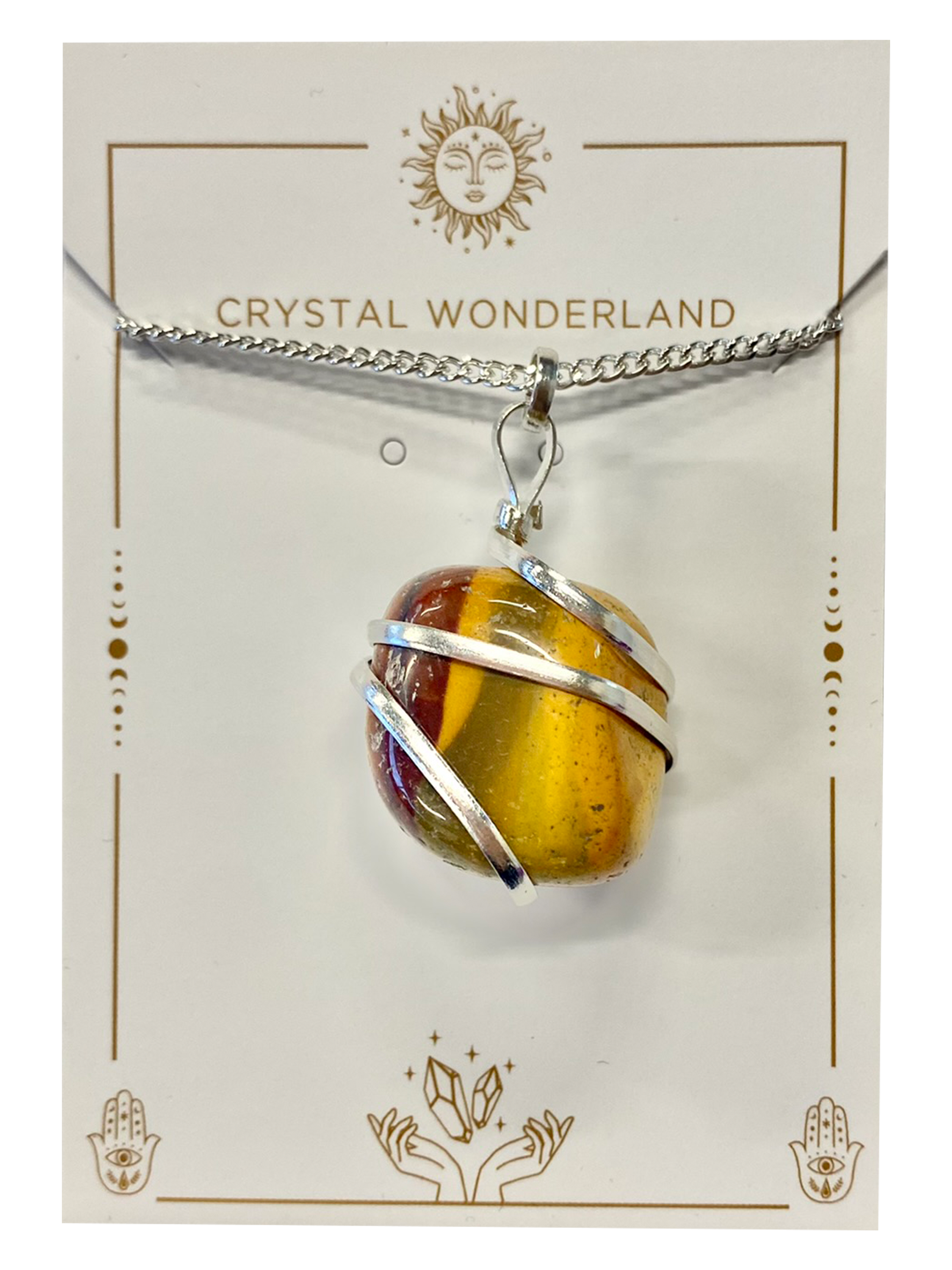 Infinity Loop Crystal Tumbled Collection Mookaite Pendant Silver