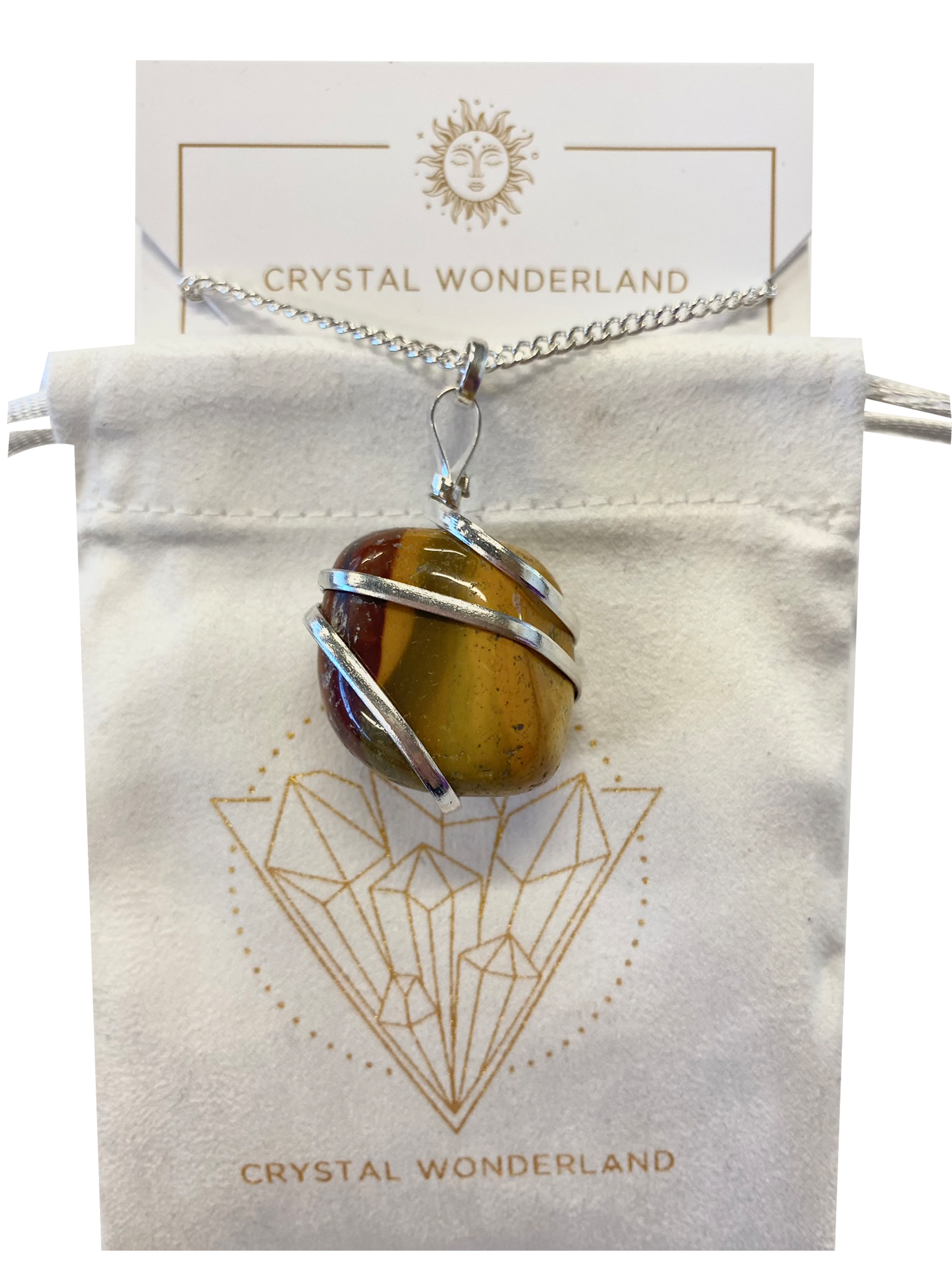 Infinity Loop Crystal Tumbled Collection Mookaite Pendant Silver